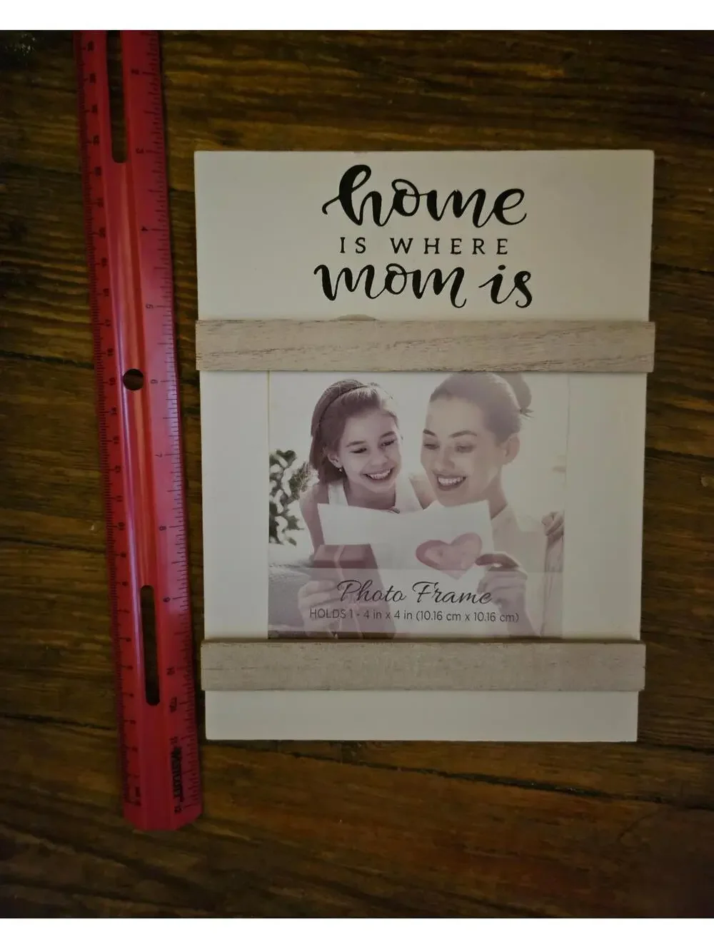 Mother's Day 4X4 PHOTO FRAME  “Home is where Mom is ” NWT